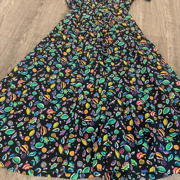 Vintage Liz Claiborne Dress Button Front Maxi Sundress Fit & Flare 90s Size 4 - Picture 4 of 10